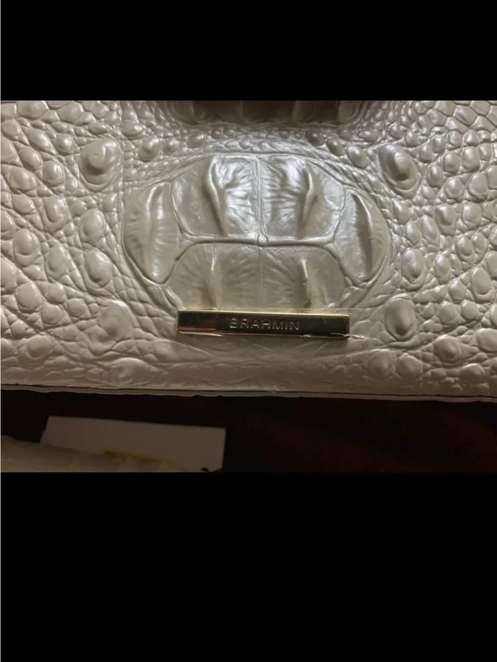 NWT Brahmin Asher Handbag in White, Brown & Blue and Brahmin Checkbook Wallet